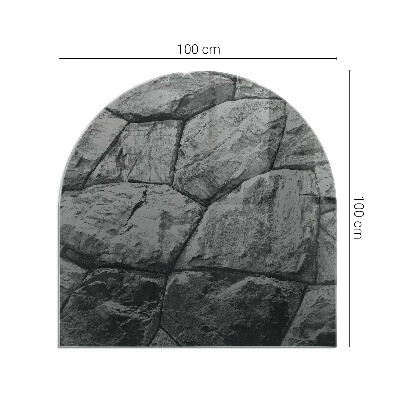 Glass hearths for wood burners Natural stone pattern