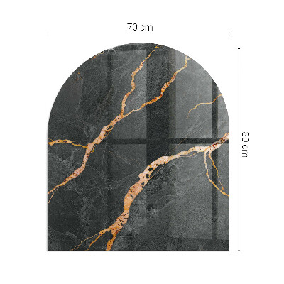 Glass hearth for log burner Elegant marble with veins