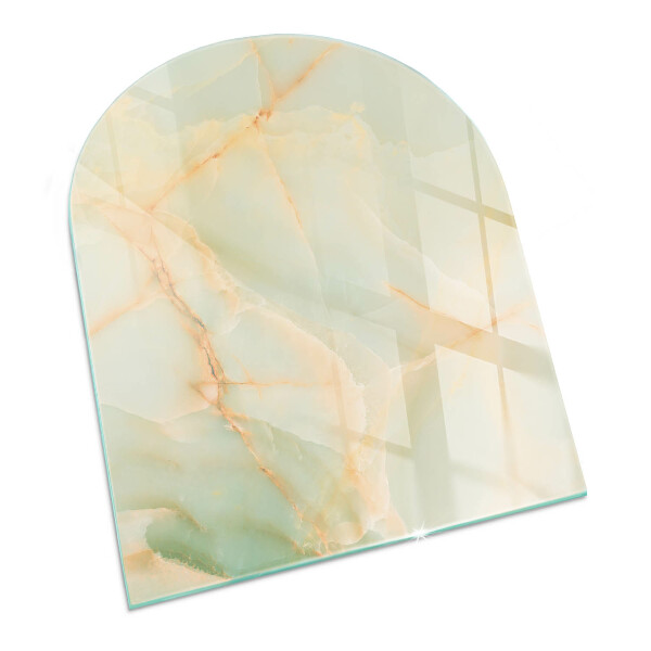 Glass hearth for log burner Abstract marble pattern