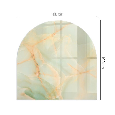 Glass hearth for log burner Abstract marble pattern