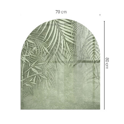 Glass hearths for wood burners Tropical leaves in the background
