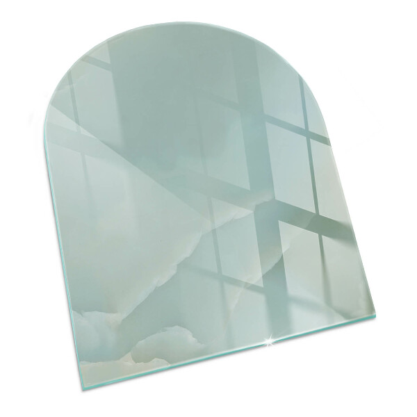 Glass hearth for log burner Delicate marble pattern