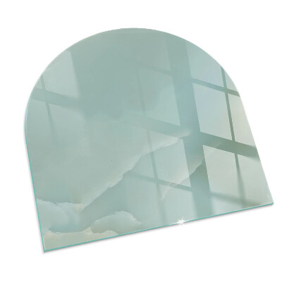 Glass hearth for log burner Delicate marble pattern