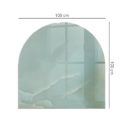 Glass hearth for log burner Delicate marble pattern