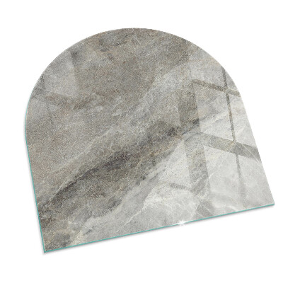 Glass hearths for wood burners Natural stone pattern