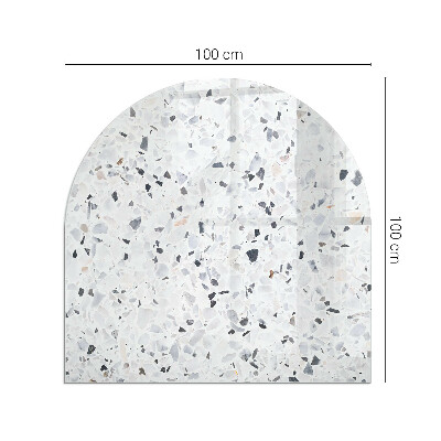 Glass hearth for log burner Stone pattern with particles