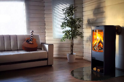 Glass hearths for wood burners Color Dark graphite