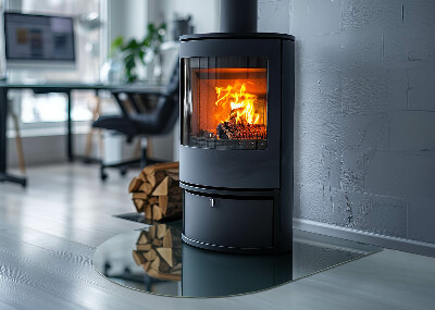 Glass hearth for log burner Sea Color