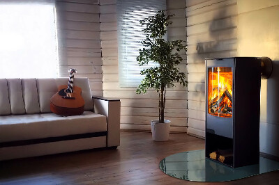 Glass hearth for log burner Sea Color