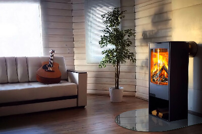 Glass hearths for wood burners Color Dark blue