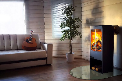 Glass hearth for log burner Color Olive