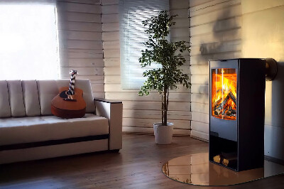 Glass hearth for log burner Color Brown