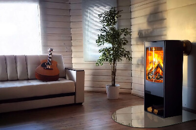 Glass hearth for log burner Color Brown