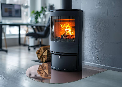 Glass hearths for wood burners Color Pink