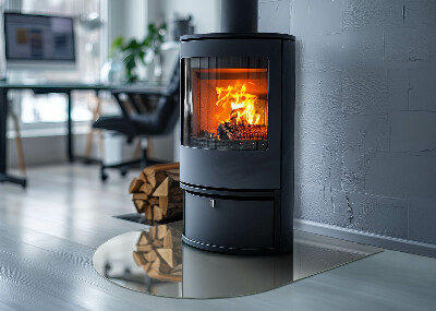 Glass hearth for log burner Color Gray-green
