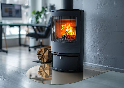 Glass hearths for wood burners Color Beige