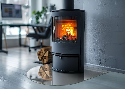 Glass hearth for log burner Color Gray