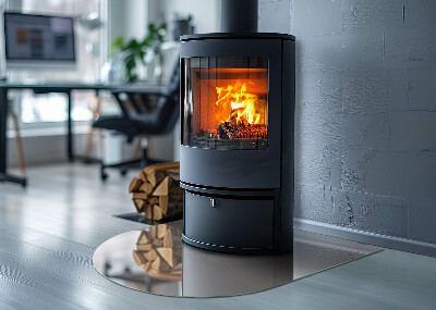 Glass hearths for wood burners Color Pale pink