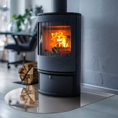 Glass hearths for wood burners Color Pale pink