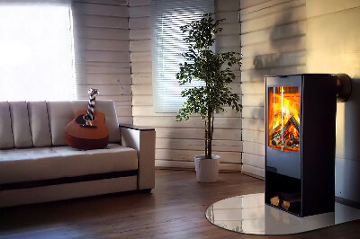 Glass hearths for wood burners Color Pale pink