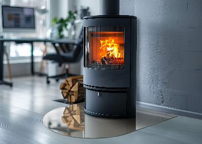 Glass hearths for wood burners Color Beige