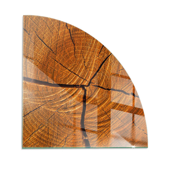 Glass hearth for wood stove Wood grain in cross-section