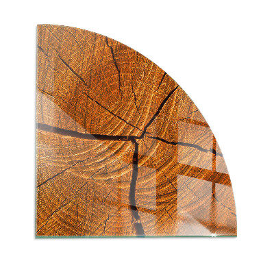 Glass hearth for wood stove Wood grain in cross-section