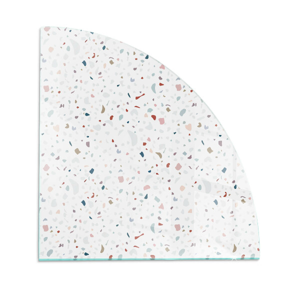 Glass hearth for wood stove Pattern with small shapes