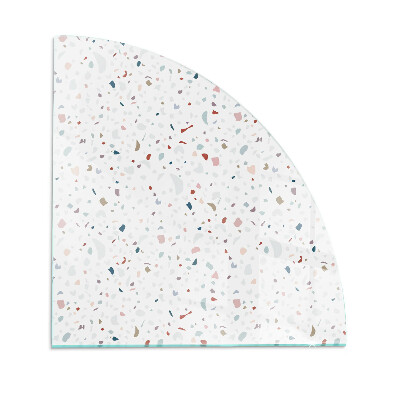 Glass hearth for wood stove Pattern with small shapes