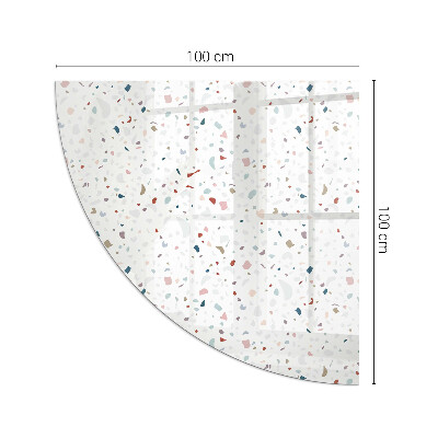 Glass hearth for wood stove Pattern with small shapes