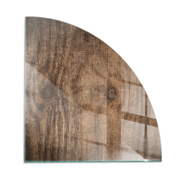 Glass hearth Natural wood pattern