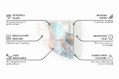 Glass hearth Marble structure pattern