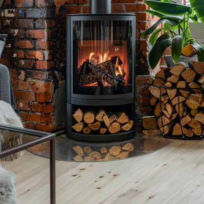 Glass hearth Abstract textured pattern