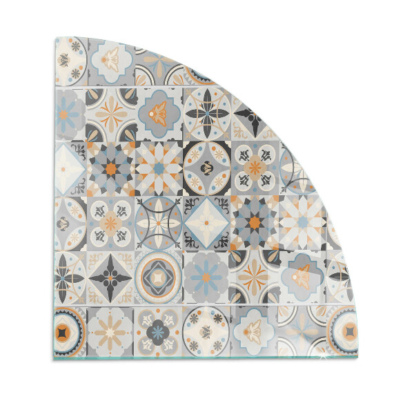 Glass hearth for wood stove Mosaic patterns in tiles