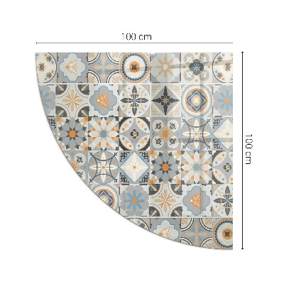 Glass hearth for wood stove Mosaic patterns in tiles