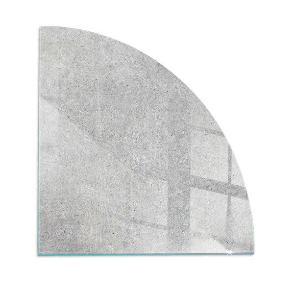 Glass hearth for wood stove Raw concrete texture