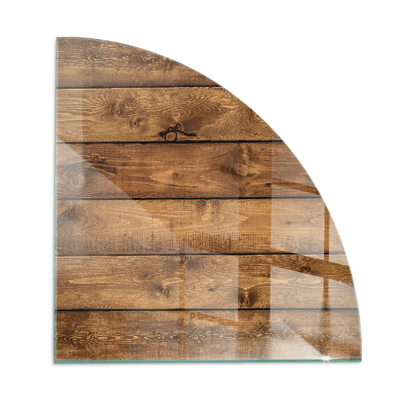 Glass hearth Wooden board with grain