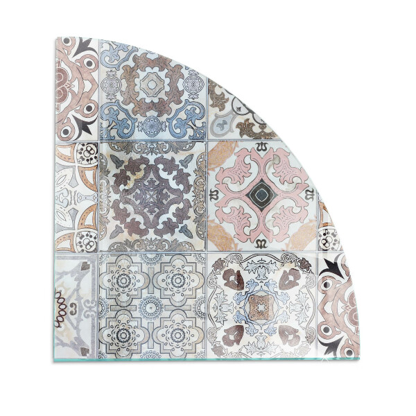 Glass hearth for wood stove Mosaic patterns in tiles