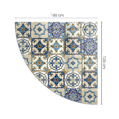 Glass hearth Mosaic pattern with flowers