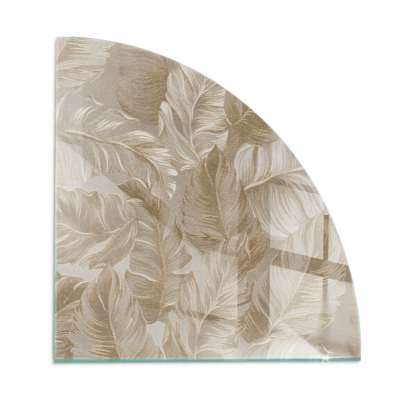 Glass hearth Leaves in subtle patterns