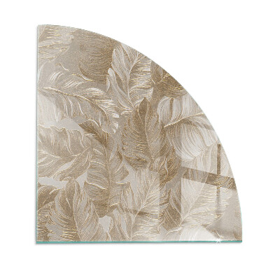 Glass hearth Leaves in subtle patterns