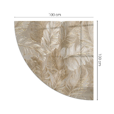 Glass hearth Leaves in subtle patterns