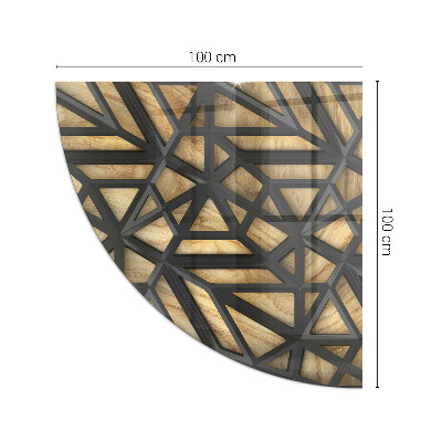 Glass hearth Geometry with wood
