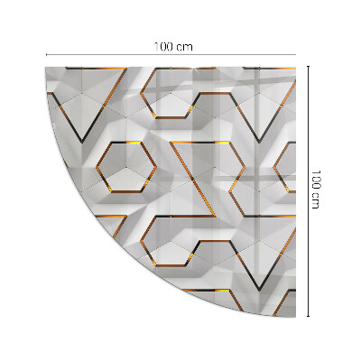 Glass hearth for wood stove Geometric 3D pattern
