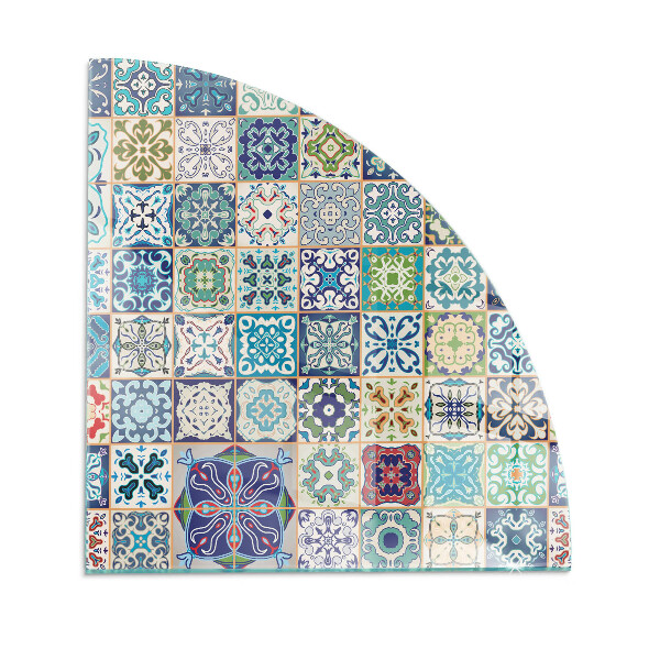 Glass hearth Mosaic patterns on tiles