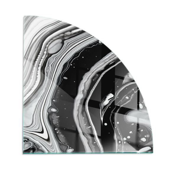 Glass hearth Abstract waves and lines