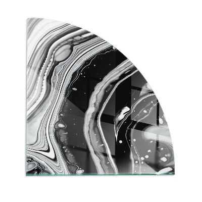 Glass hearth Abstract waves and lines