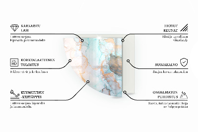 Glass hearth for wood stove Abstract fluid pattern