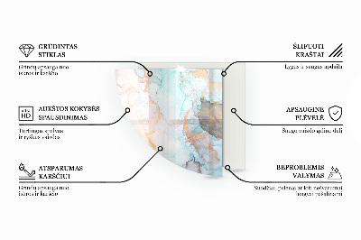 Glass hearth for wood stove Abstract fluid pattern