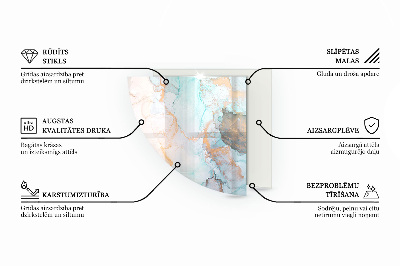 Glass hearth for wood stove Abstract fluid pattern